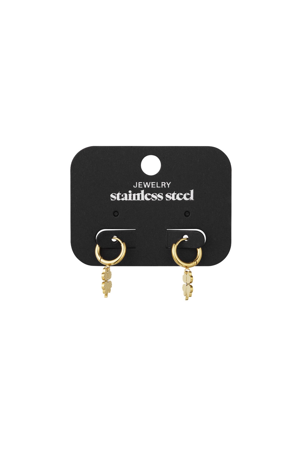Women's dangle earrings in stainless steel – gold-plated and silver-plated – image 3