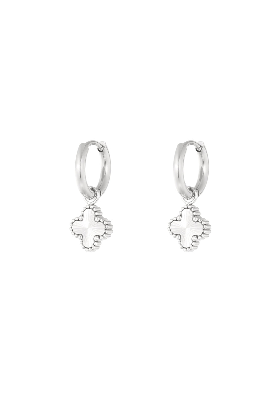 Boucles d’oreilles pendantes en acier inoxydable pour femmes – couleur argent