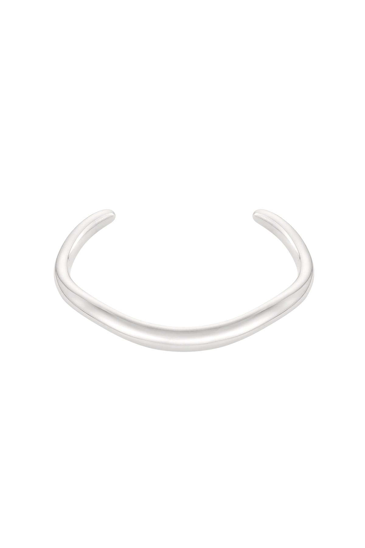 Bracelet manchette en acier inoxydable pour femmes - couleur or et couleur argent