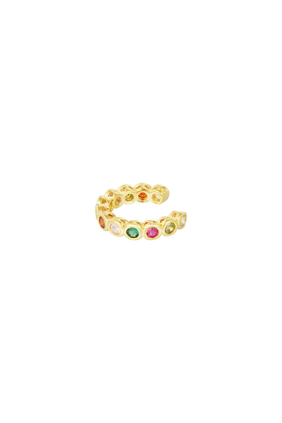 Boucle d'oreille manchette pour femme en cuivre de forme géométrique – couleur or et couleur argent