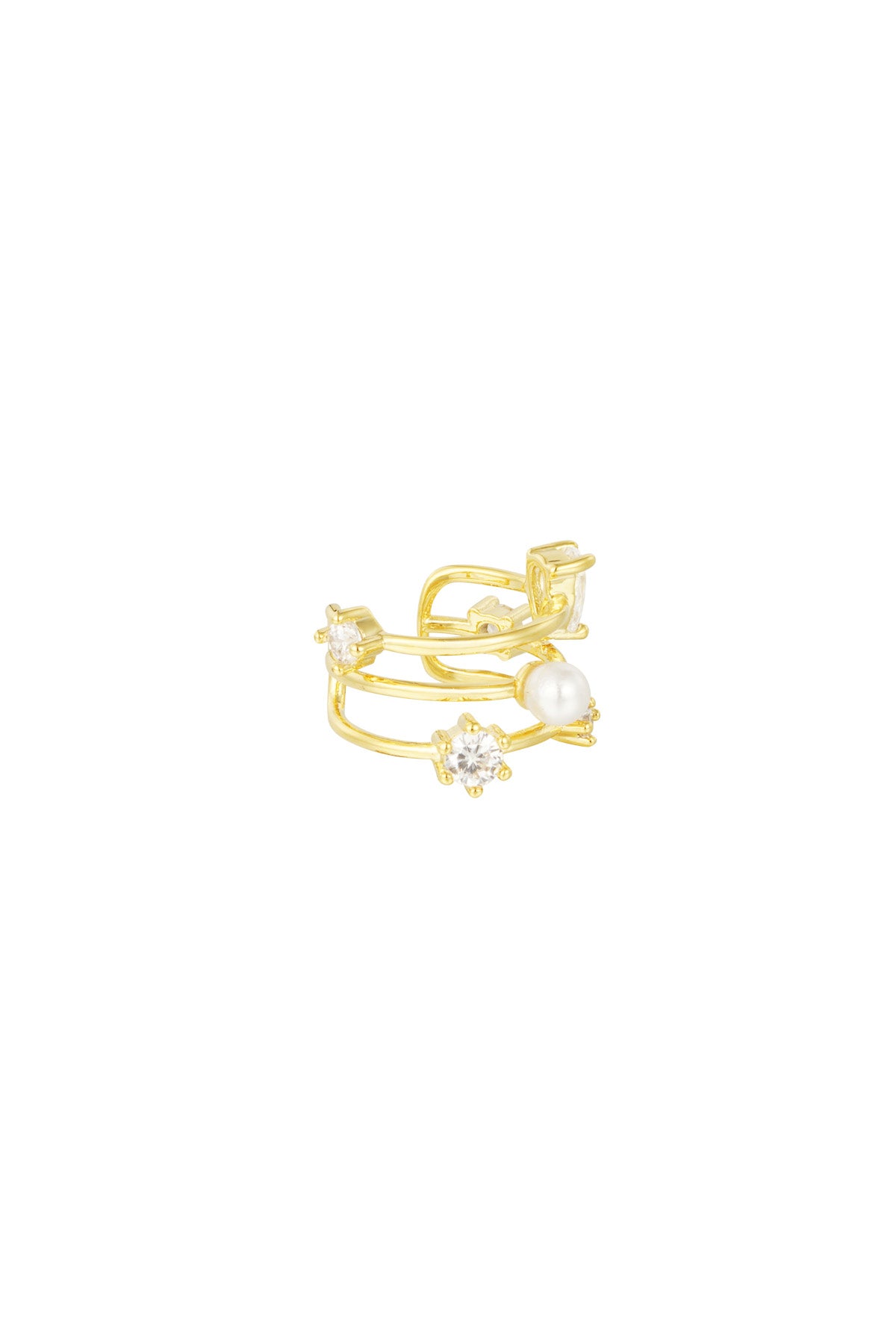 Women's copper ear cuff – gold-tone and silver-tone – image 4