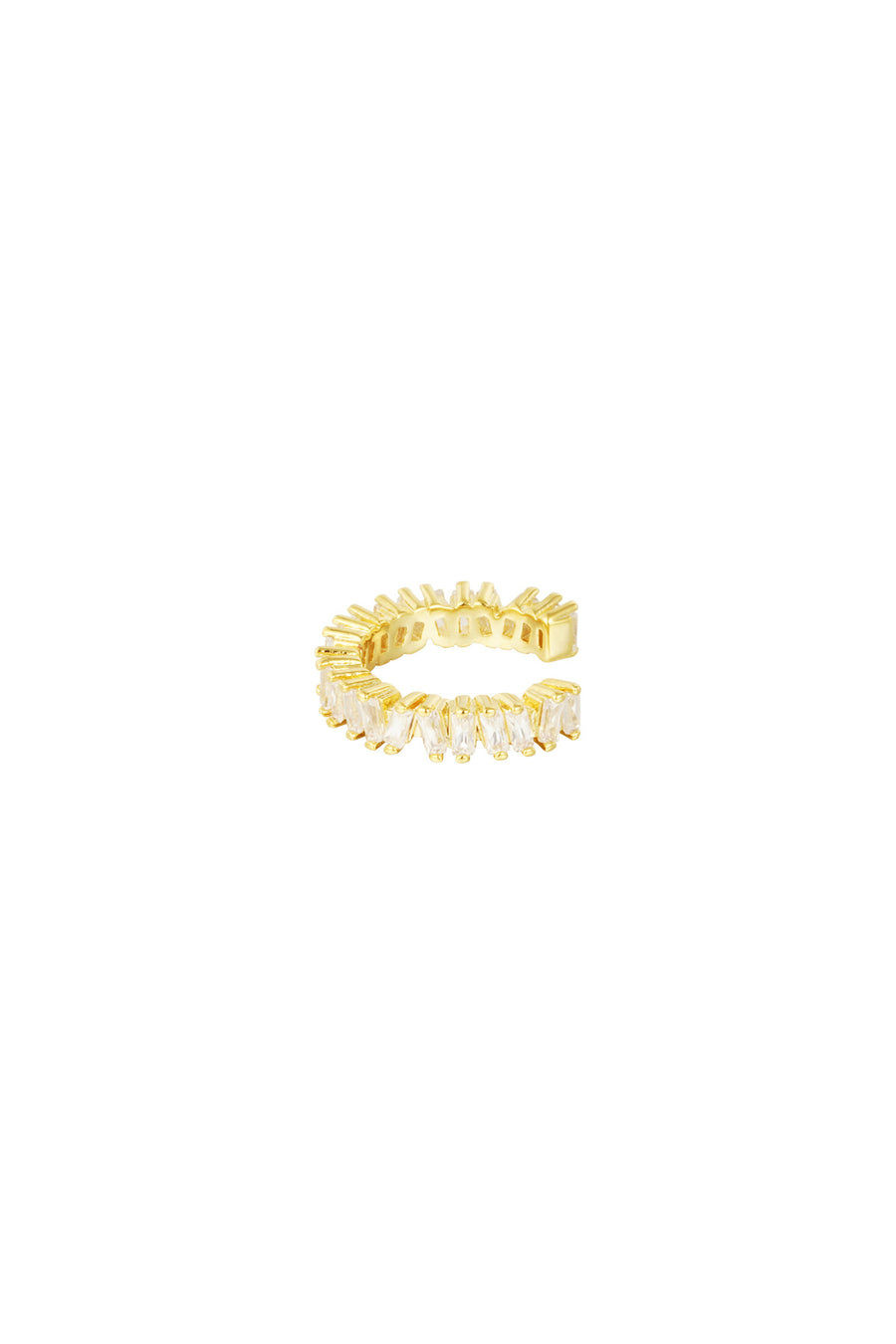 Boucle d'oreille non-percée en cuivre pour femme, de forme ronde – couleur or et couleur argent