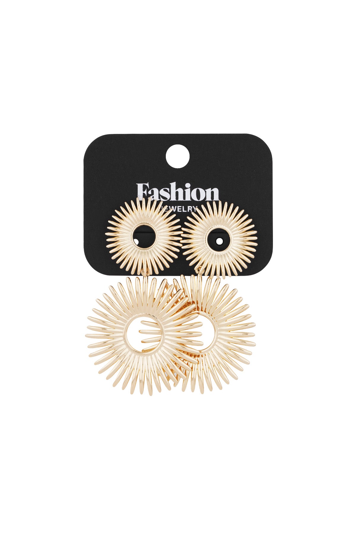 Boucles d'oreilles pendantes en métal doré pour femmes – photo 3