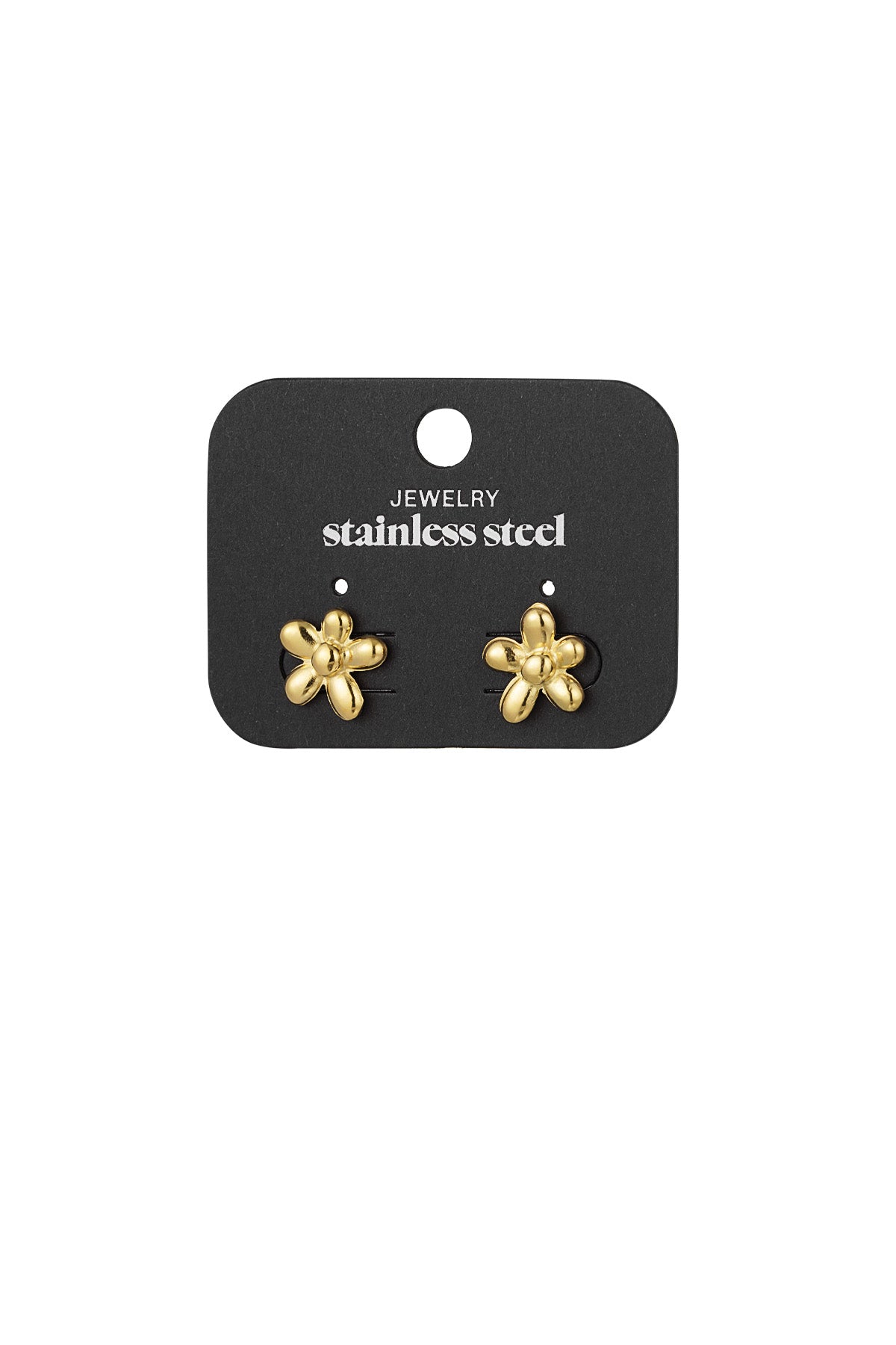 Stainless steel stud earrings for women - gold-toned and silver-toned – image 3