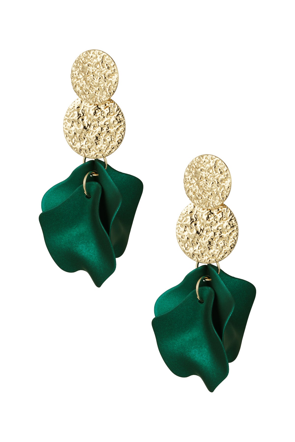 Boucles d'oreilles pendantes pour femmes en métal avec motif floral – plusieurs couleurs