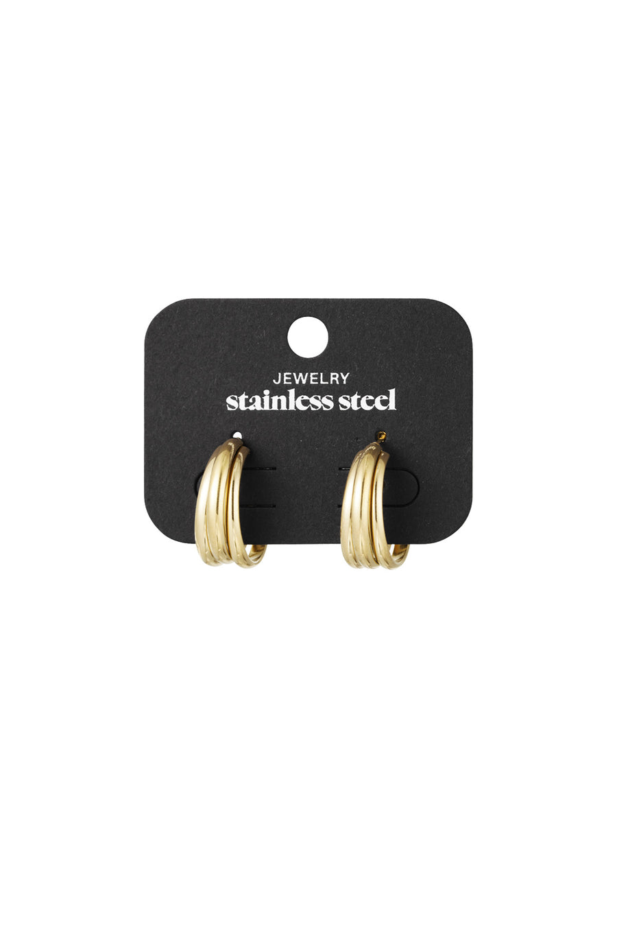 Boucles d'oreilles pour femme en acier inoxydable – doré et argenté