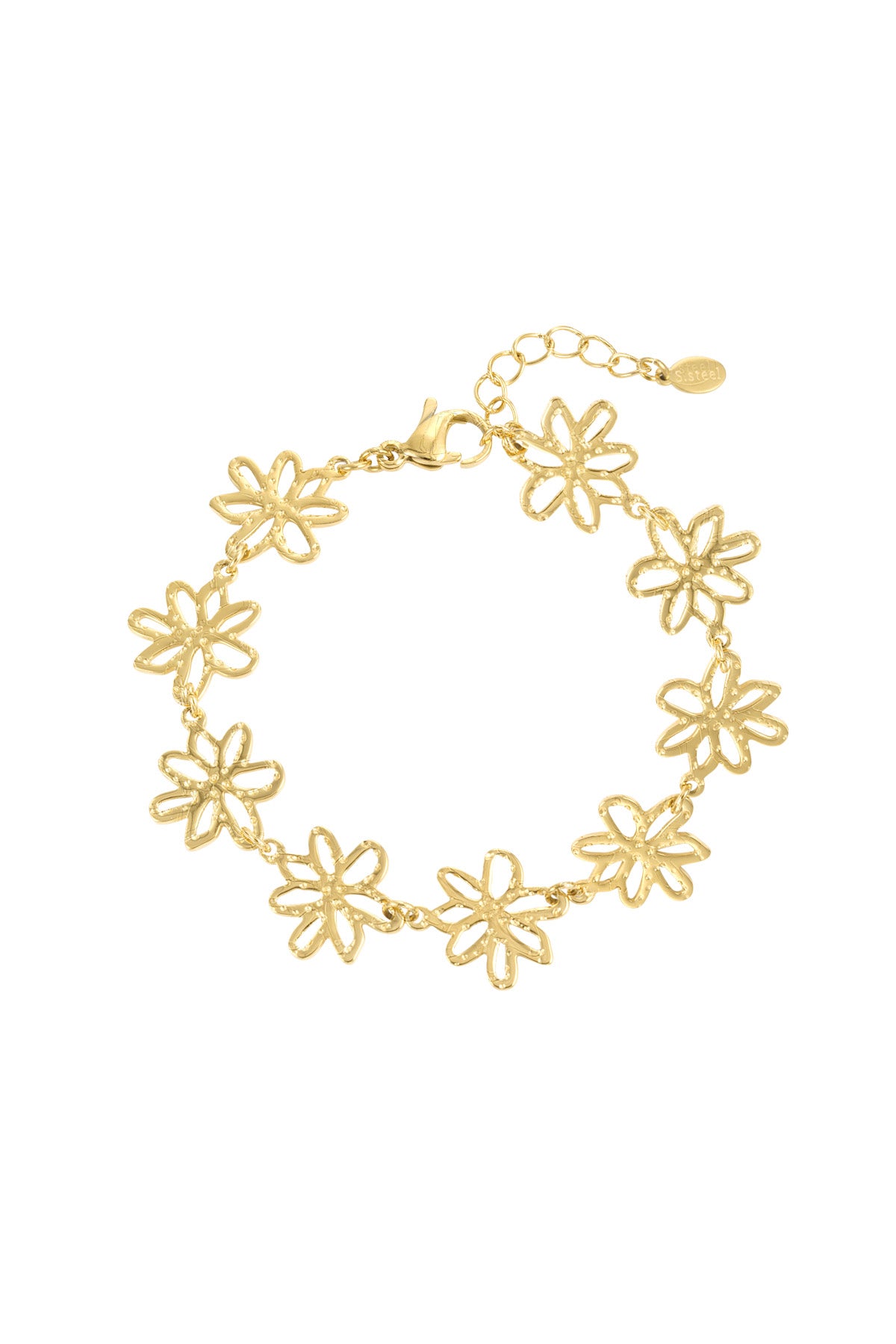 Bracelet à breloques pour femmes en acier inoxydable – doré et argenté