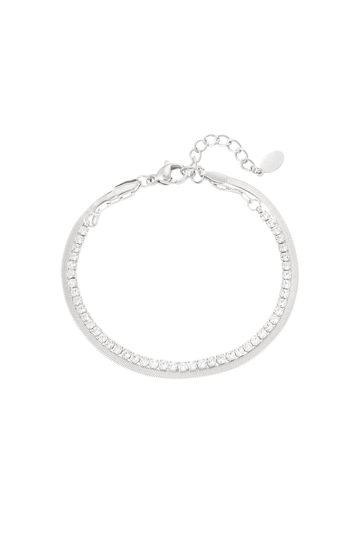 Bracelet à maillons en acier inoxydable pour femmes – couleur or et argent
