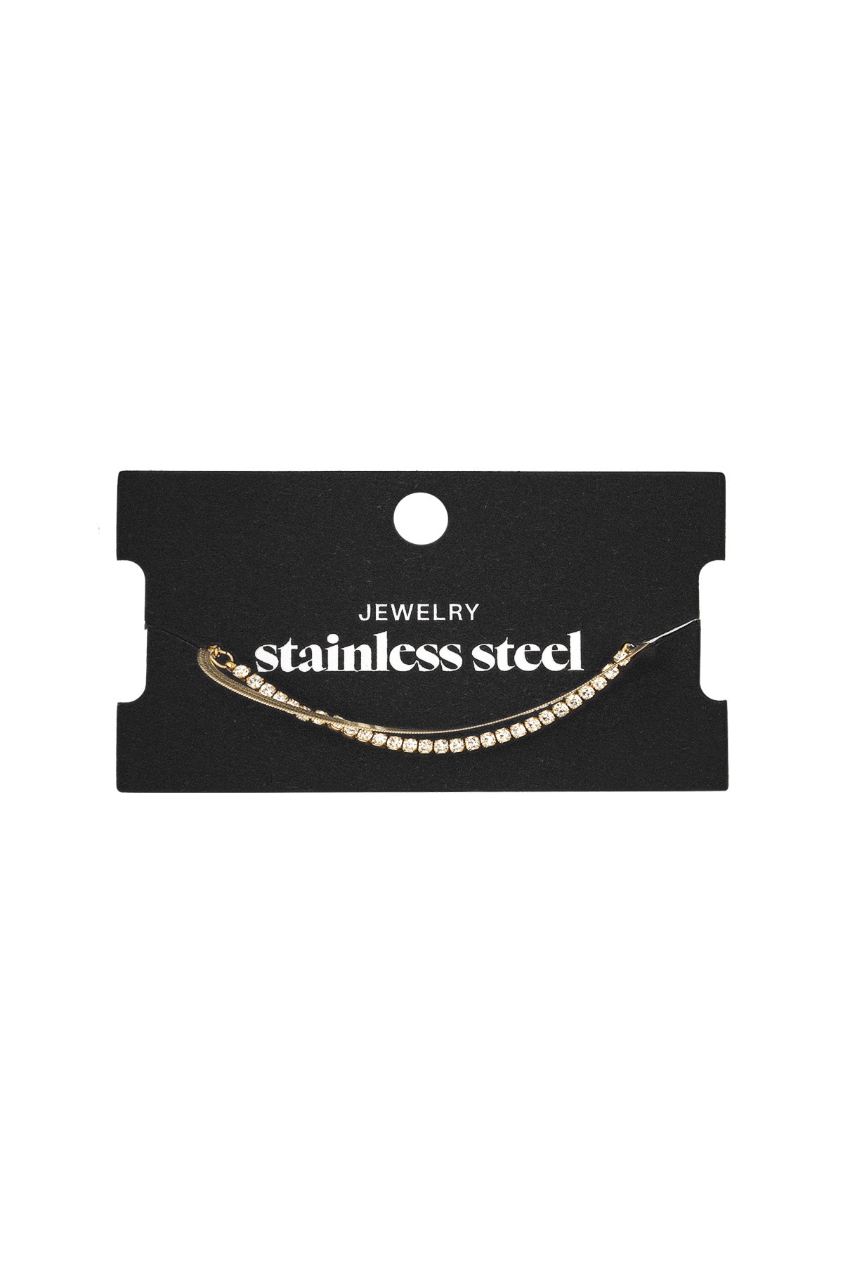 Bracelet à maillons en acier inoxydable pour femmes – couleur or et argent – photo 3