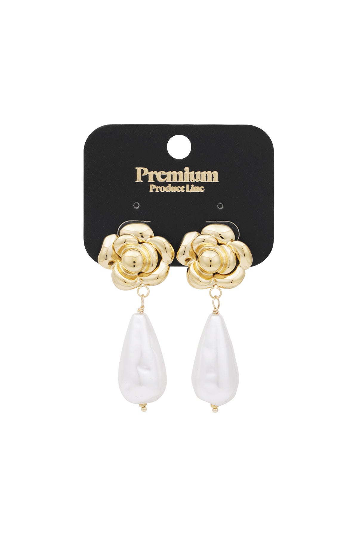 Boucles d'oreilles pendantes en acier inoxydable 304 pour femme avec motif floral et forme de goutte – photo 3
