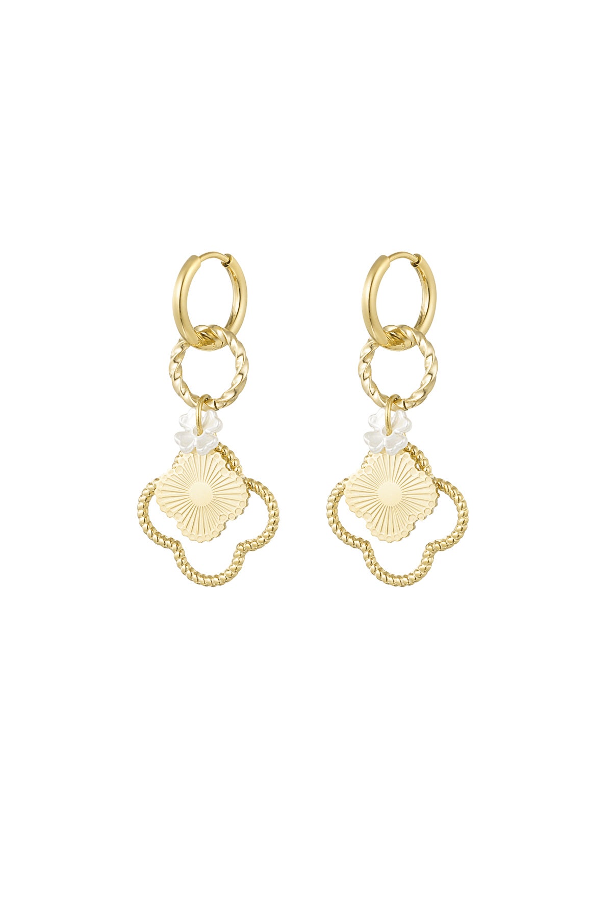Women's Dangle Earrings – 304 Stainless Steel – Gold-Toned and Silver-Toned