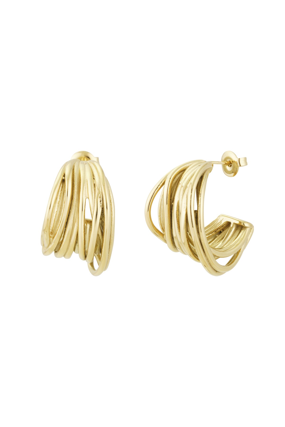 Boucles d'oreilles pour femmes en acier inoxydable 304 – couleur or et couleur argent