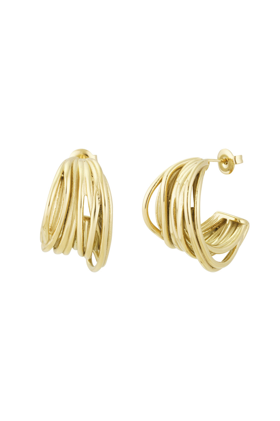 Boucles d'oreilles pour femmes en acier inoxydable 304 – couleur or et couleur argent