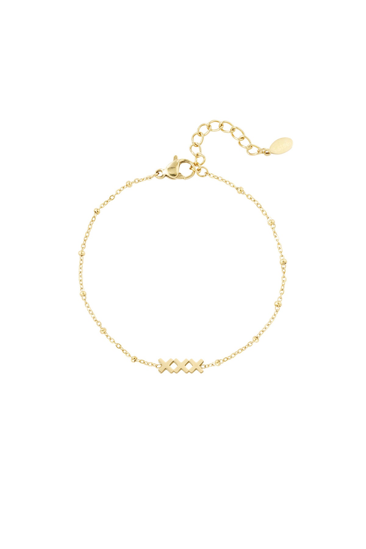 304 Stainless Steel Geometric Charm Bracelet for Women - Gold & Silver