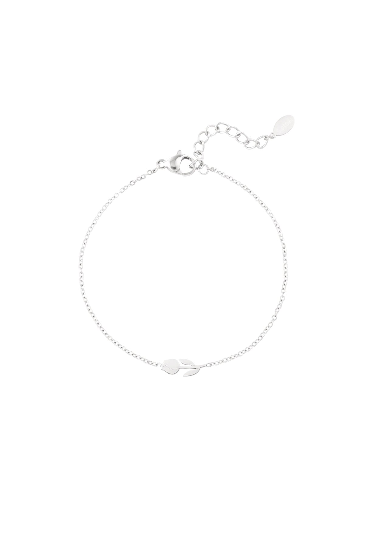 Women's Charm Bracelet, 304 Stainless Steel with Flower Pattern – Gold and Silver Tone