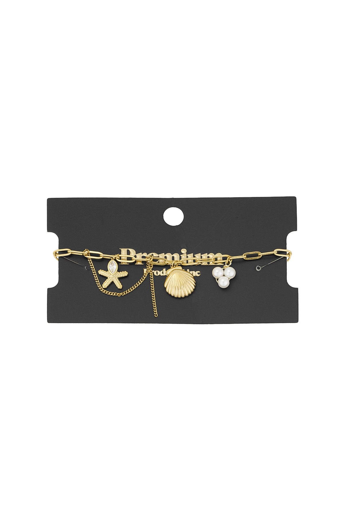 Ladies' Charm Bracelet made of 304 Stainless Steel – Gold-colored and Silver-colored – image 3