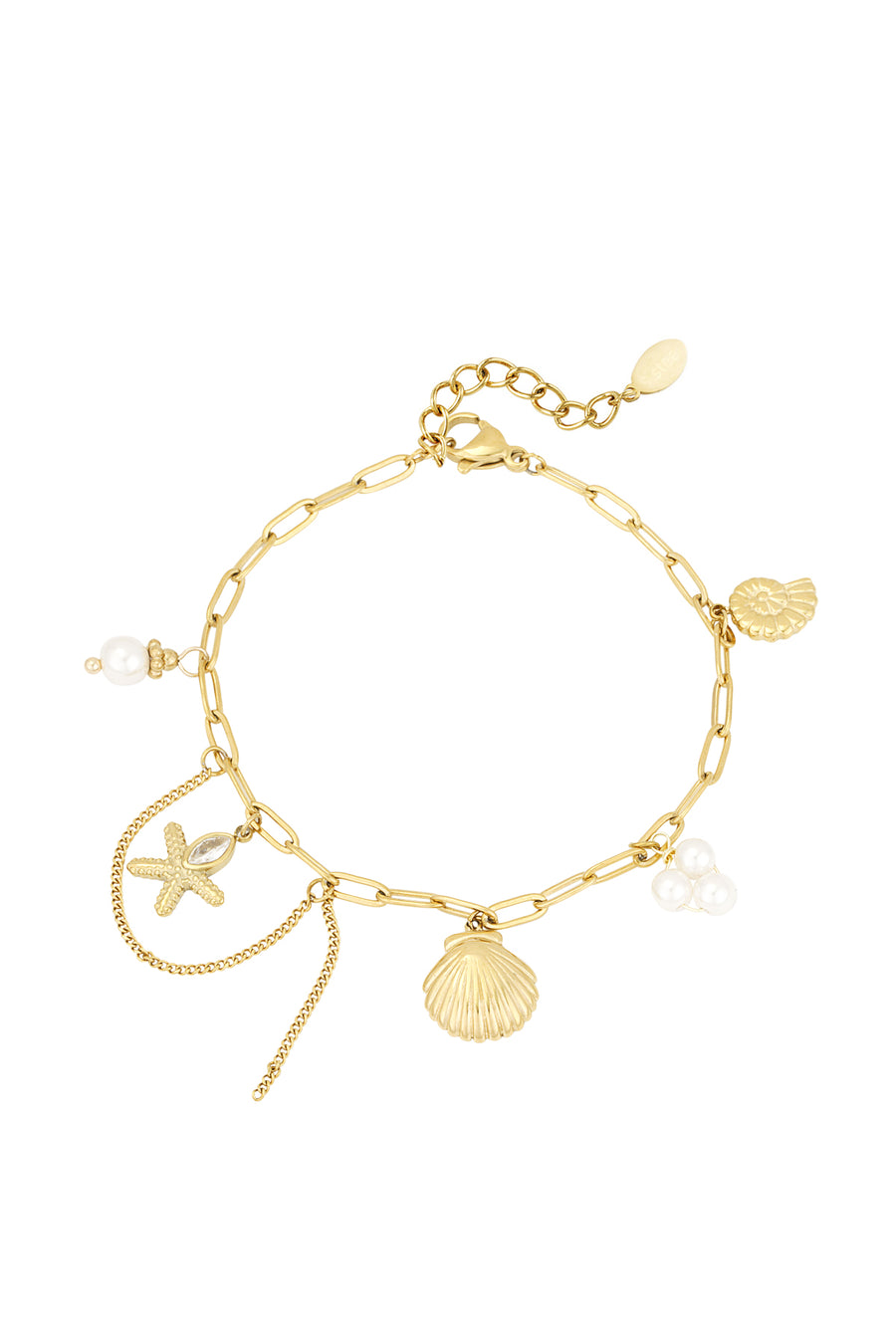 Bracelet à breloques pour femmes en acier inoxydable 304 – couleur or et couleur argent