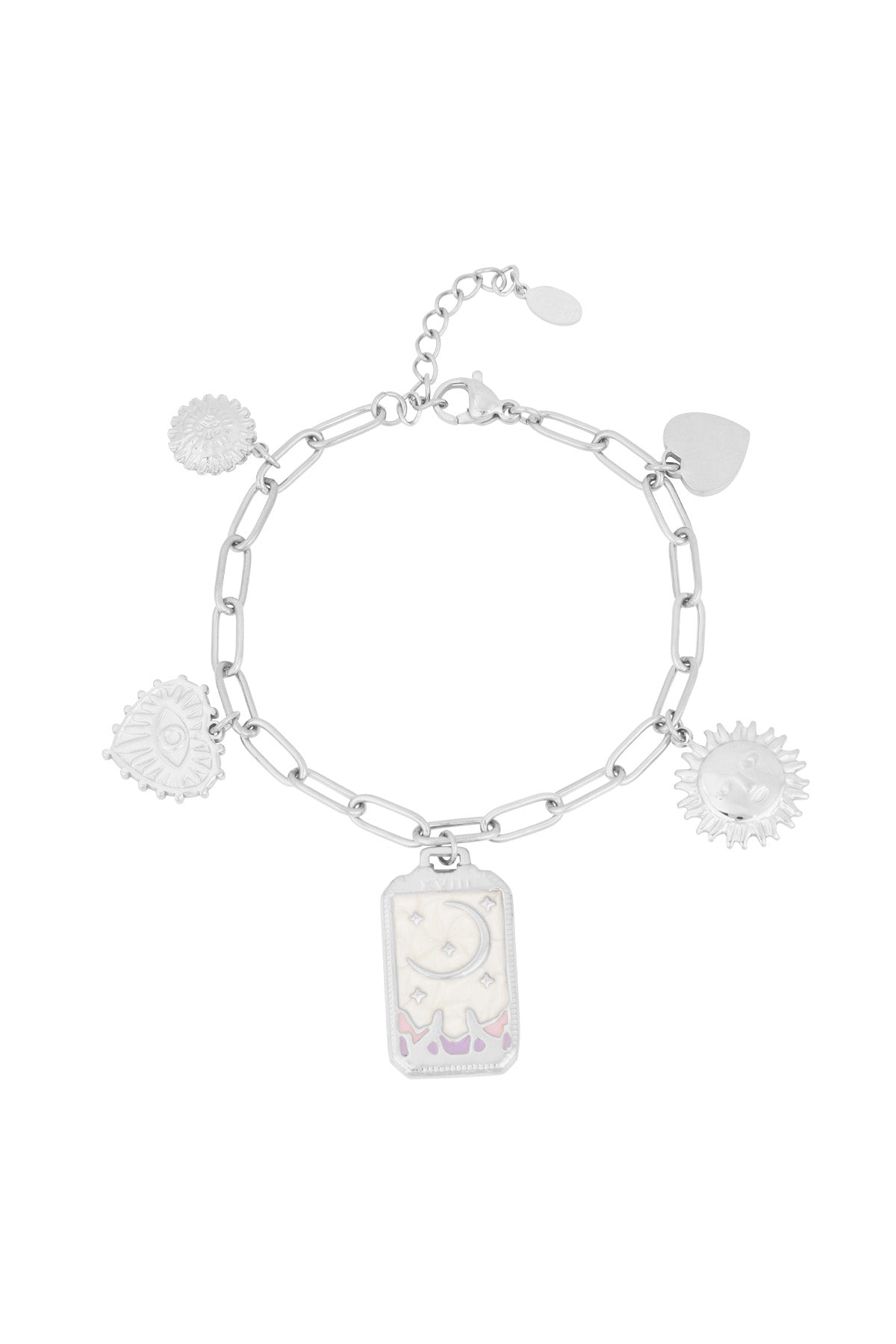 Bracelet à breloques pour femme en acier inoxydable 304 – couleur or et couleur argent