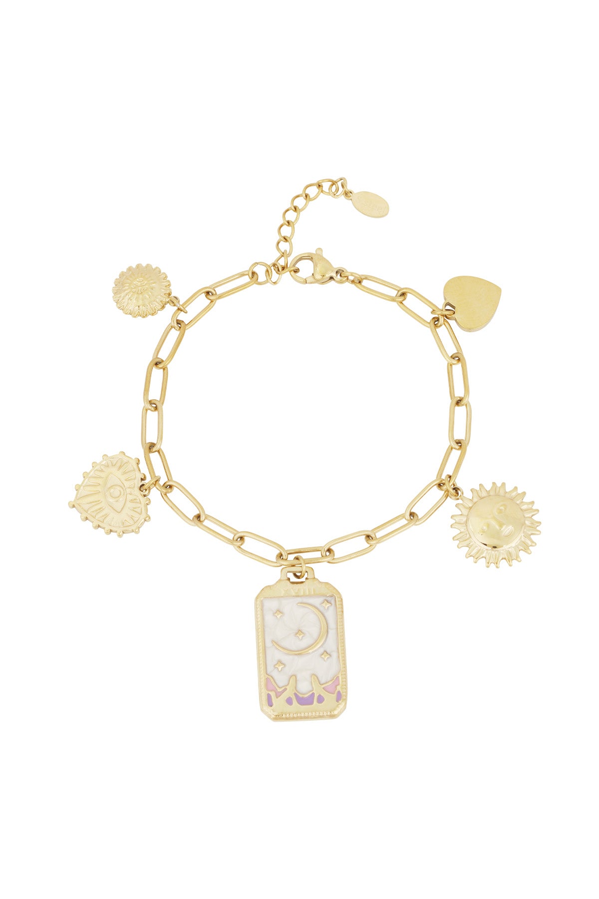 Bracelet à breloques pour femme en acier inoxydable 304 – couleur or et couleur argent