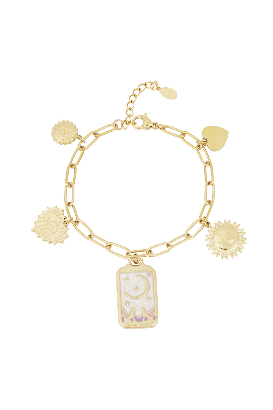 Bracelet à breloques pour femme en acier inoxydable 304 – couleur or et couleur argent