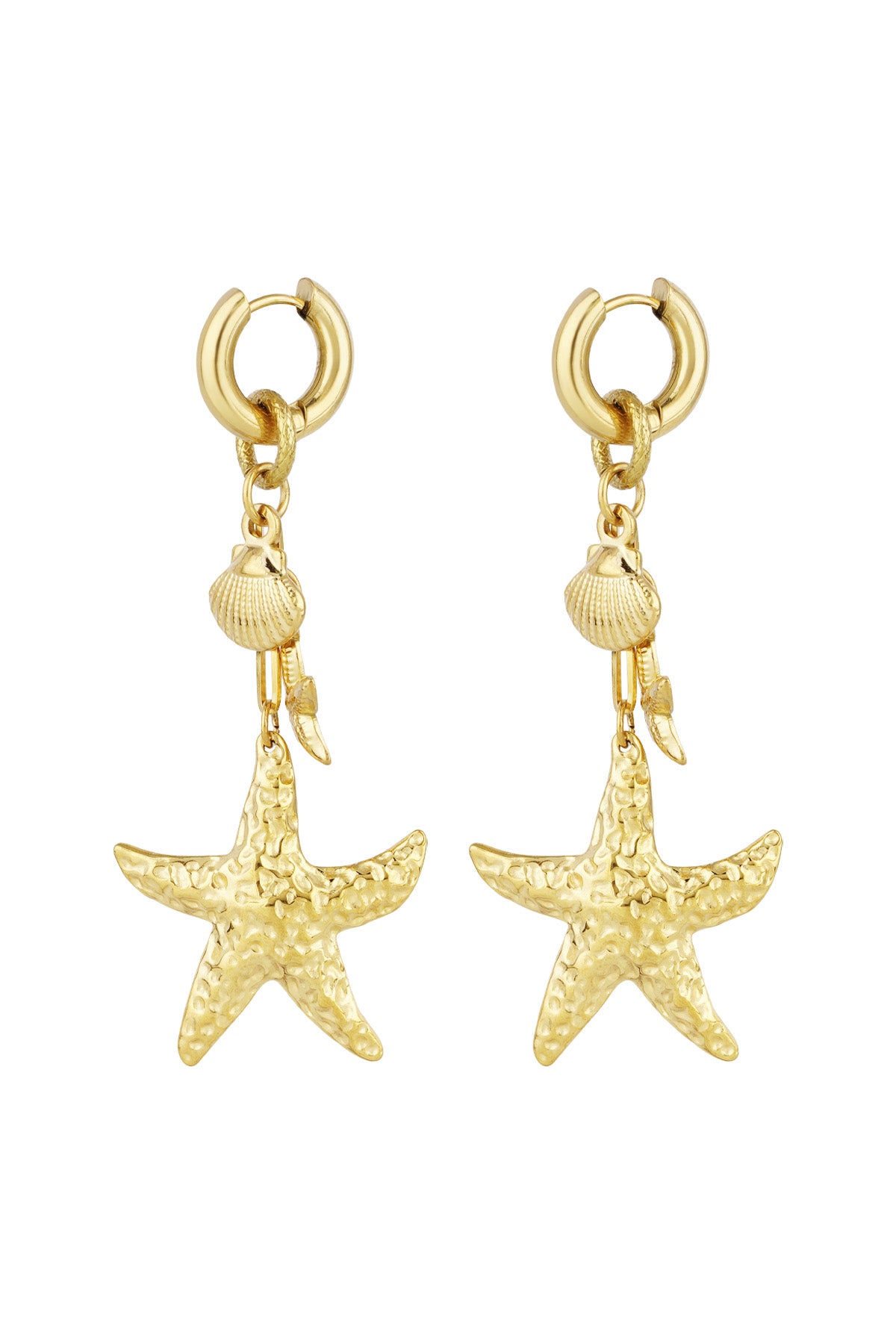 Boucles d'oreilles pendantes pour femmes en acier inoxydable – doré et argenté