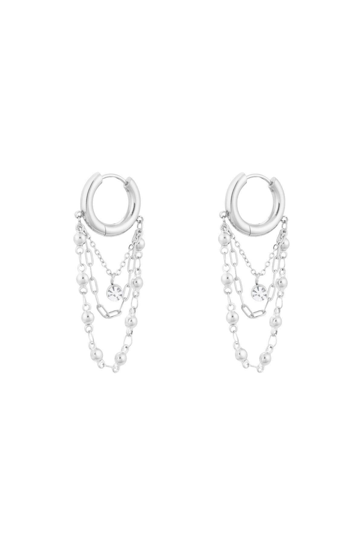 Boucles d'oreilles pendantes en acier inoxydable pour femmes – doré et argenté