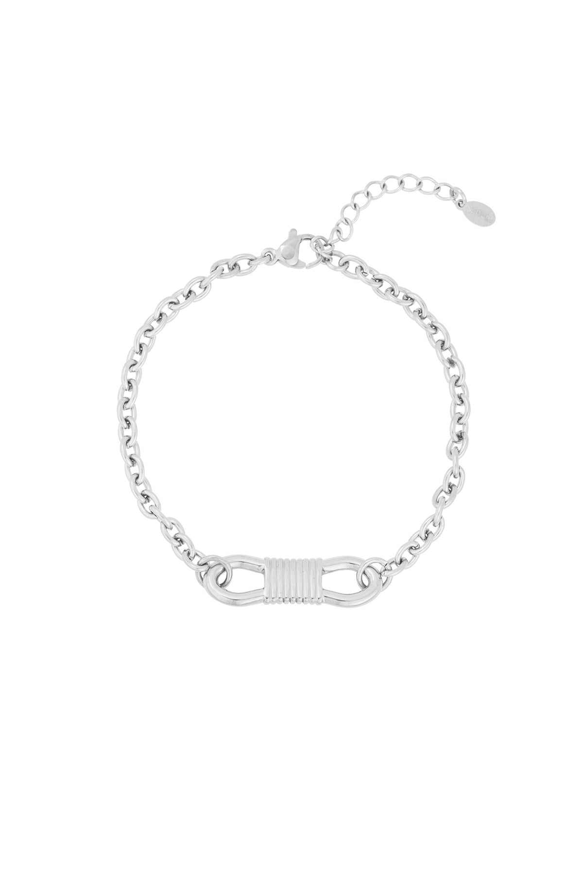 Bracelet à breloques pour femmes en acier inoxydable - couleur or et argent