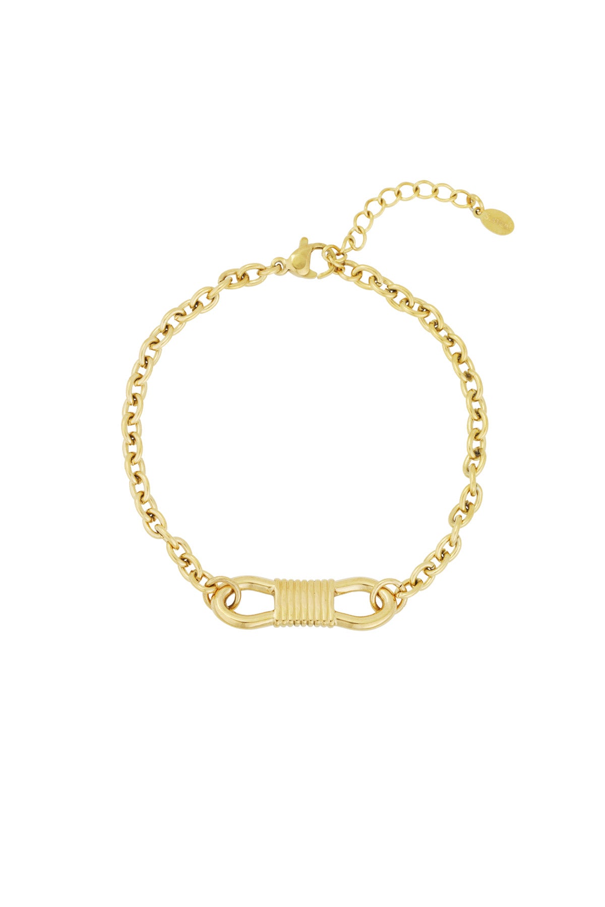 Bracelet à breloques pour femmes en acier inoxydable - couleur or et argent