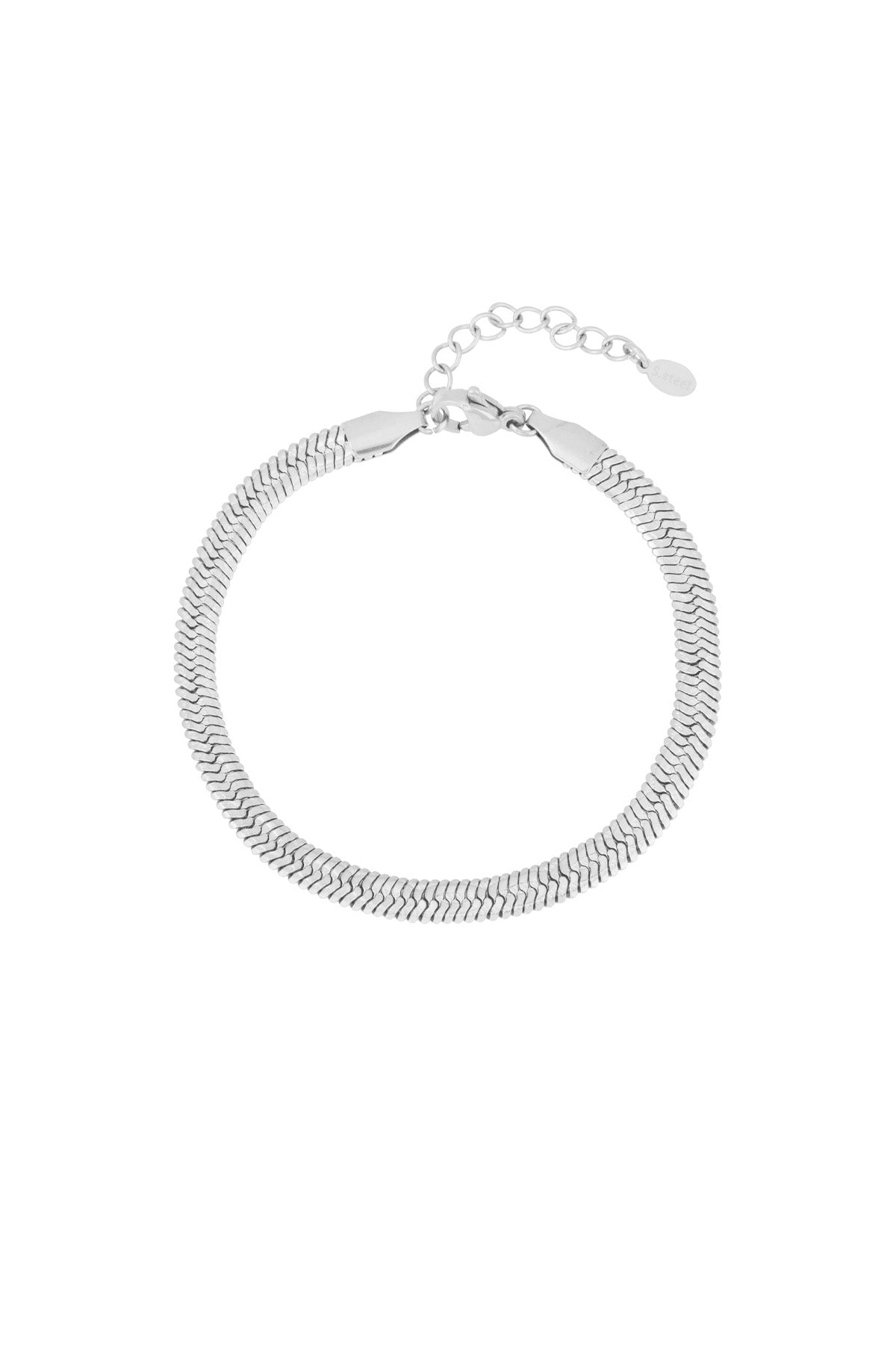 Bracelet à maillons pour femme en acier inoxydable – coloris or et argent