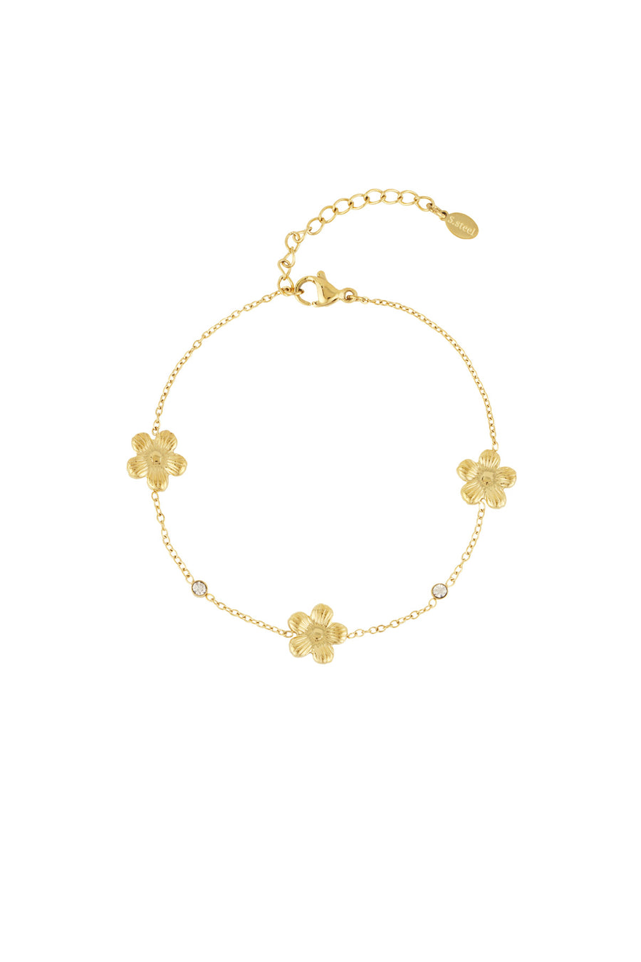 Bracelet à breloques pour femmes en acier inoxydable – couleur or et argent