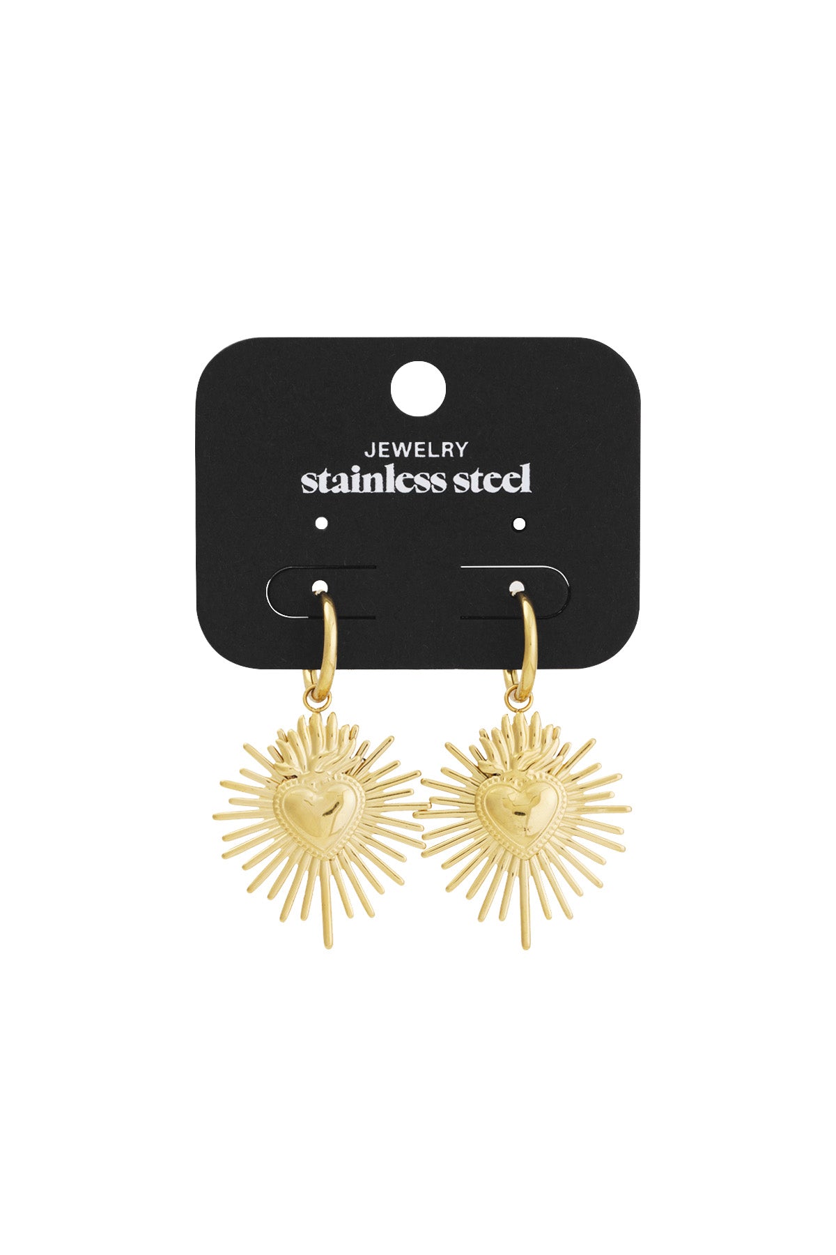 Women's Drop Earrings in Stainless Steel – Gold-colored – image 3