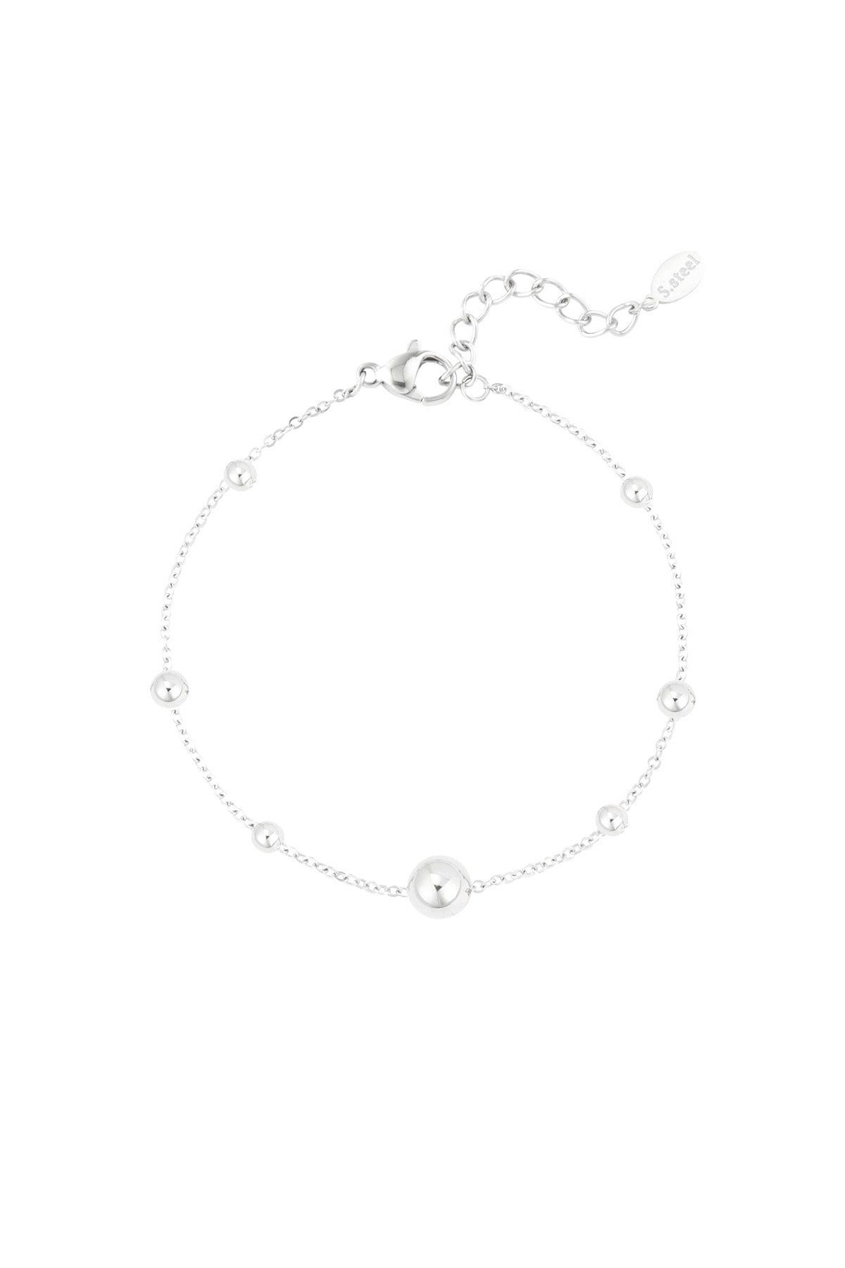 Bracelet à breloques pour femmes en acier inoxydable – couleur or et couleur argent