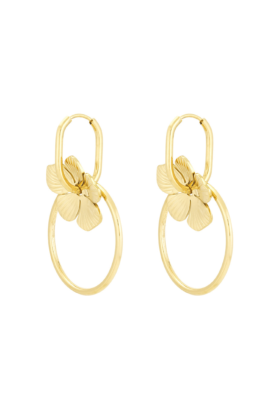 Boucles d'oreilles pendantes pour femmes en acier inoxydable – doré et argenté