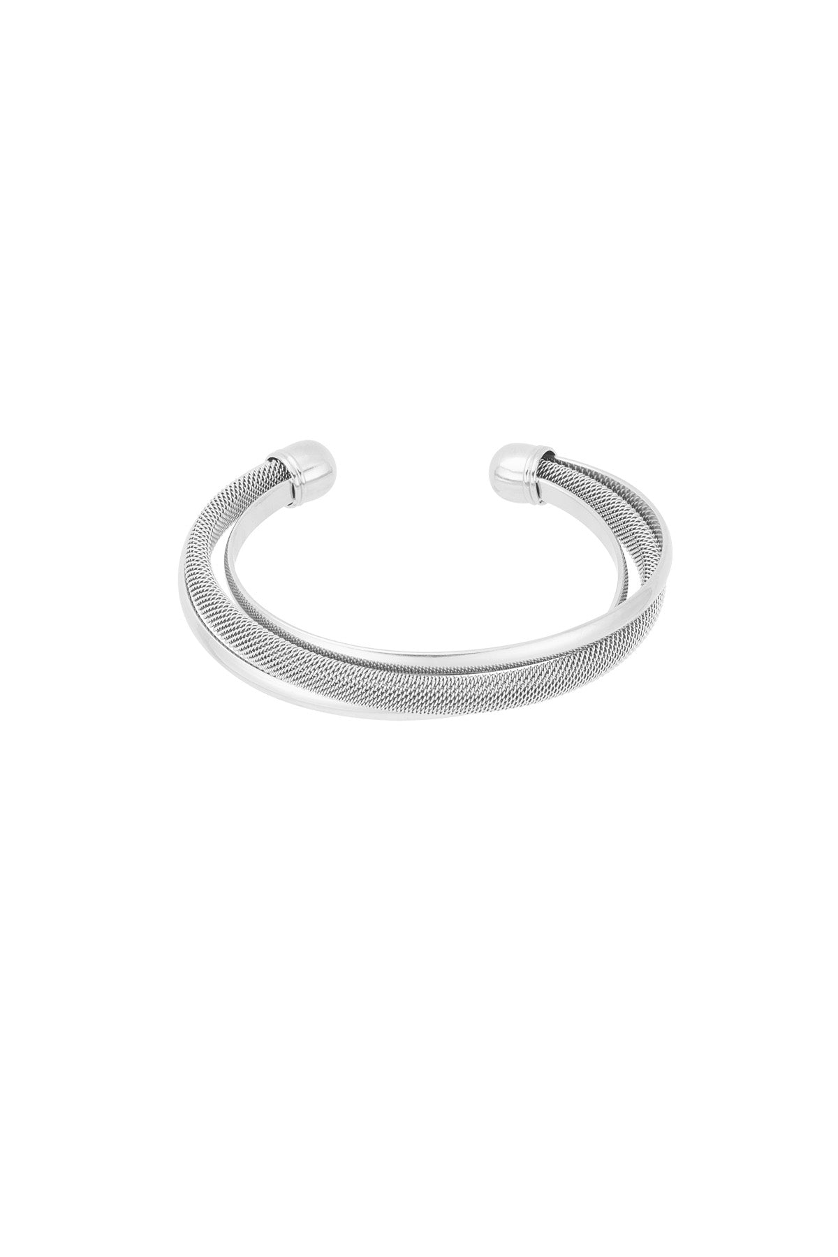 Women's Cuff Bracelet Stainless Steel - Gold and Silver Tone