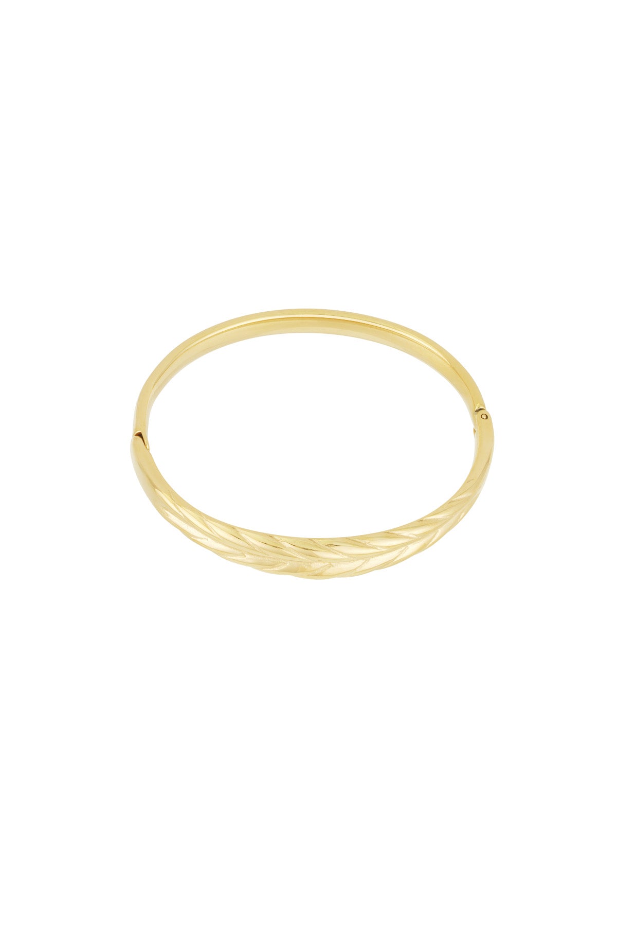 Women's Stainless Steel Bangle with Plain Design – Gold-Colored and Silver-Colored