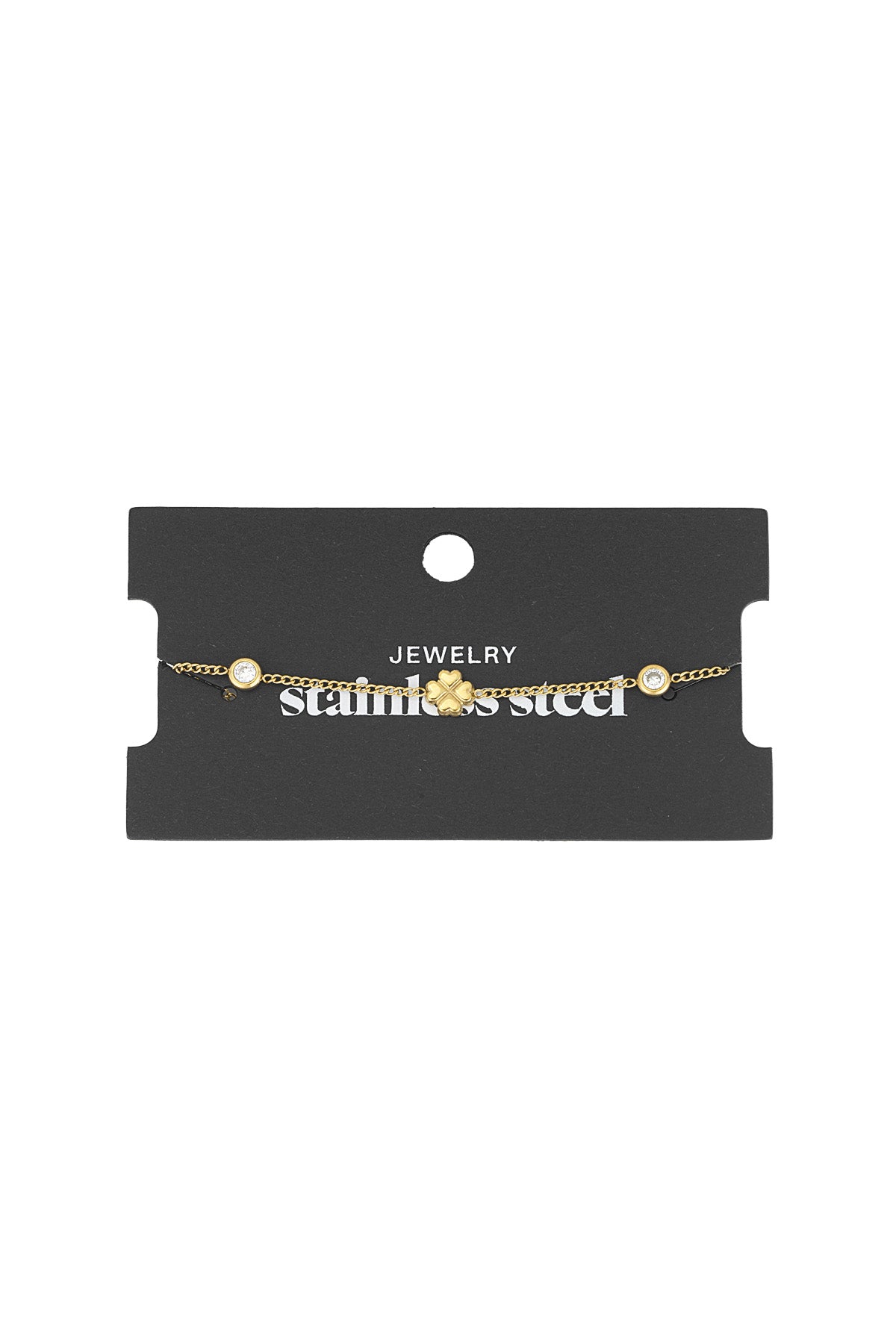 Bracelet à breloques en acier inoxydable pour femme – doré et argenté – photo 3