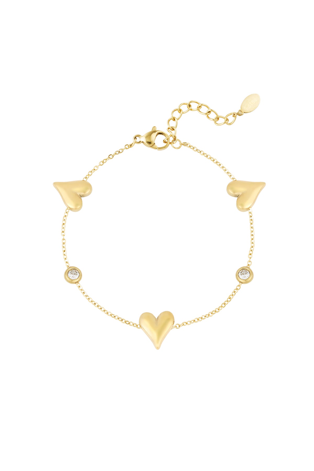 Stainless Steel Charm Bracelet for Women - Gold and Silver-Toned
