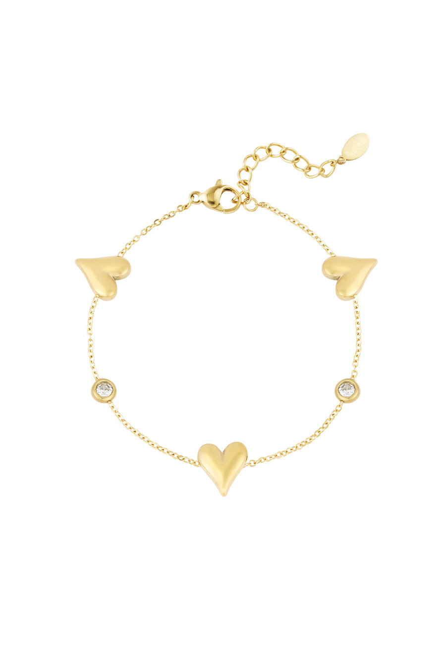 Bracelet à breloques pour femmes en acier inoxydable - couleur or et argent