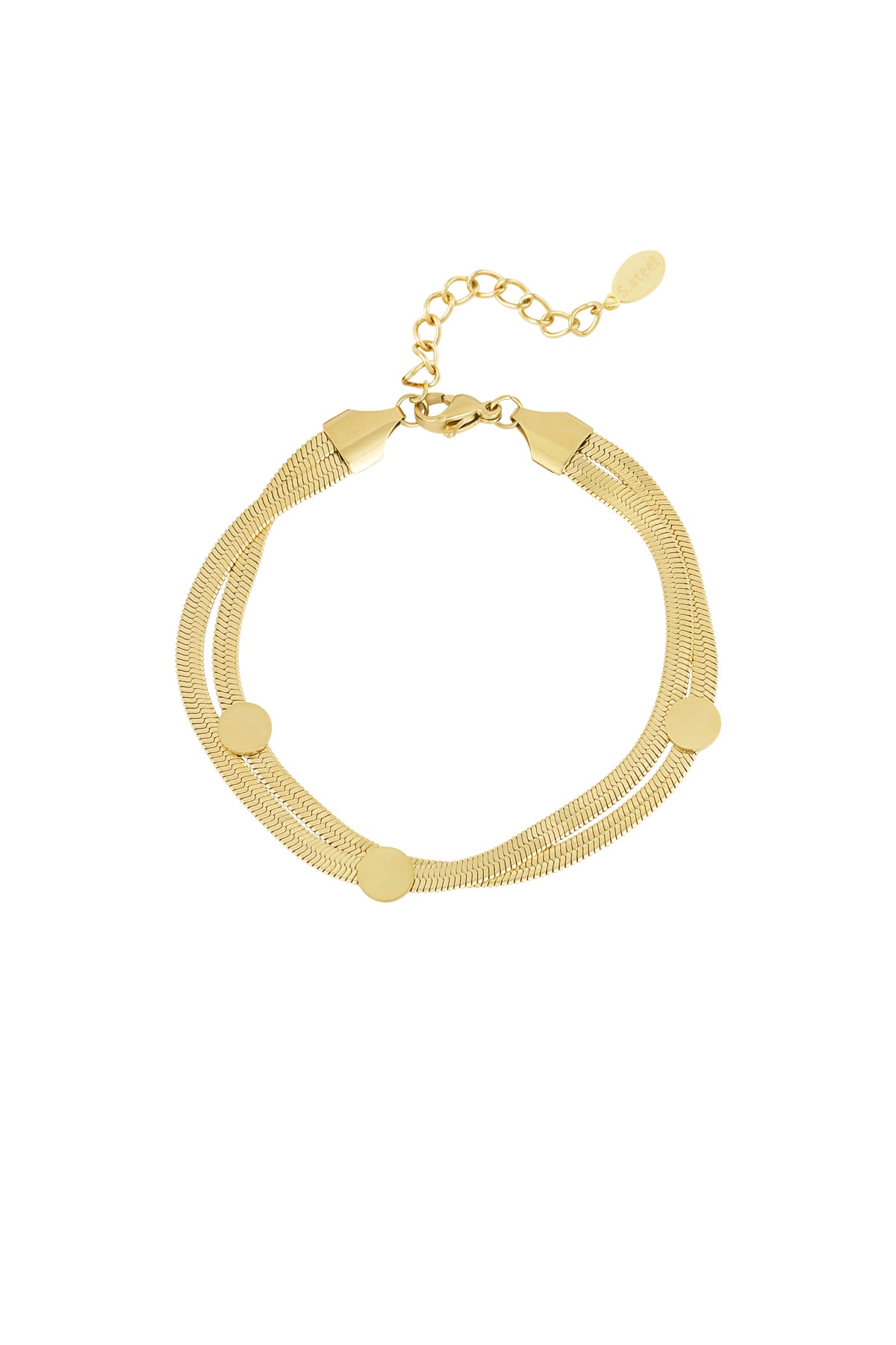 Bracelet jonc pour femmes en acier inoxydable – doré et argenté