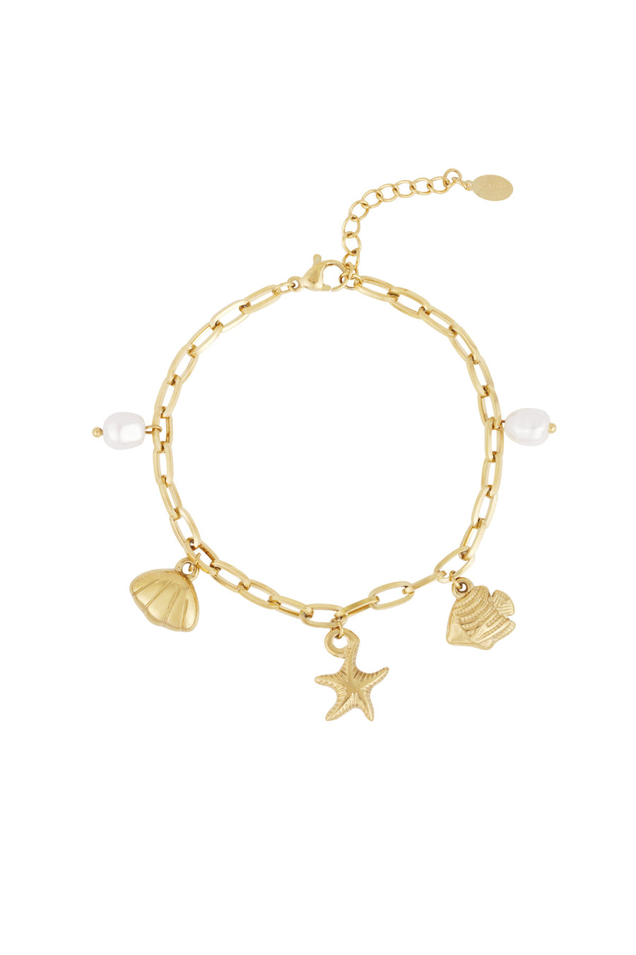 Bracelet à charms pour femme en acier inoxydable – coloris or et argent