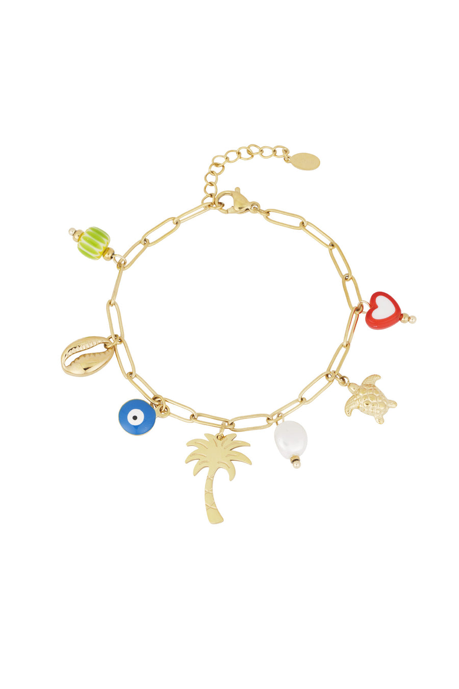 Bracelet à breloques pour femmes en acier inoxydable 304 – couleur or