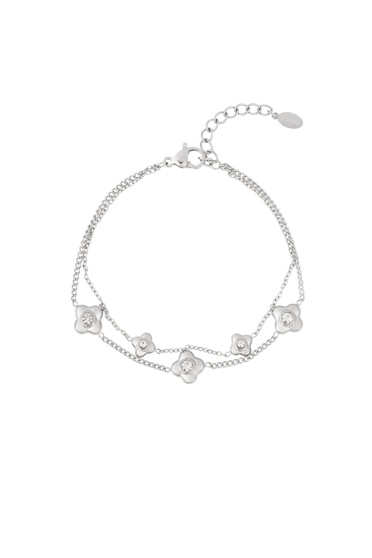 Bracelet à breloques pour femmes en acier inoxydable 304 – couleur or et argent
