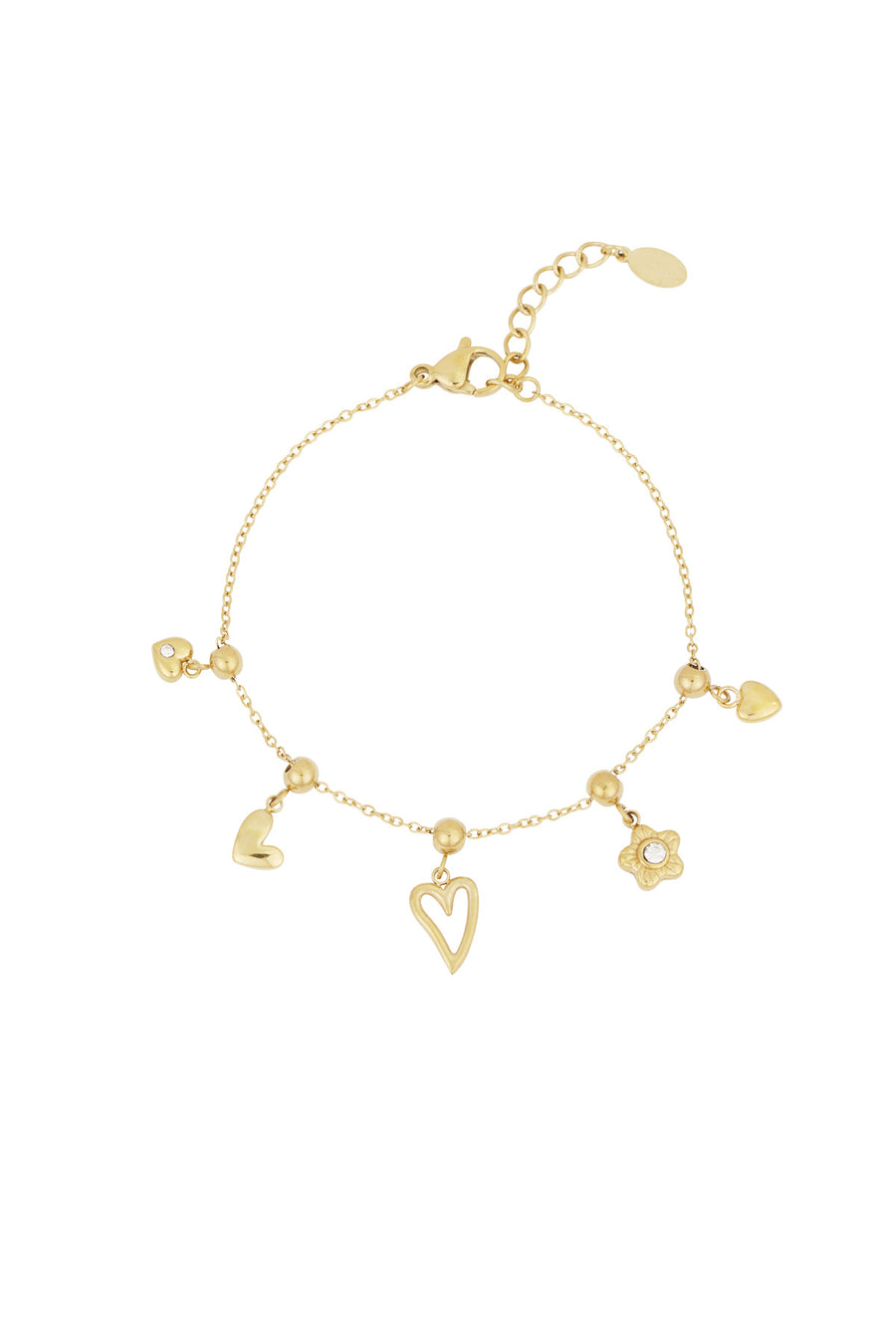 Bracelet à breloques pour femme en acier inoxydable 304 – couleur or et couleur argent