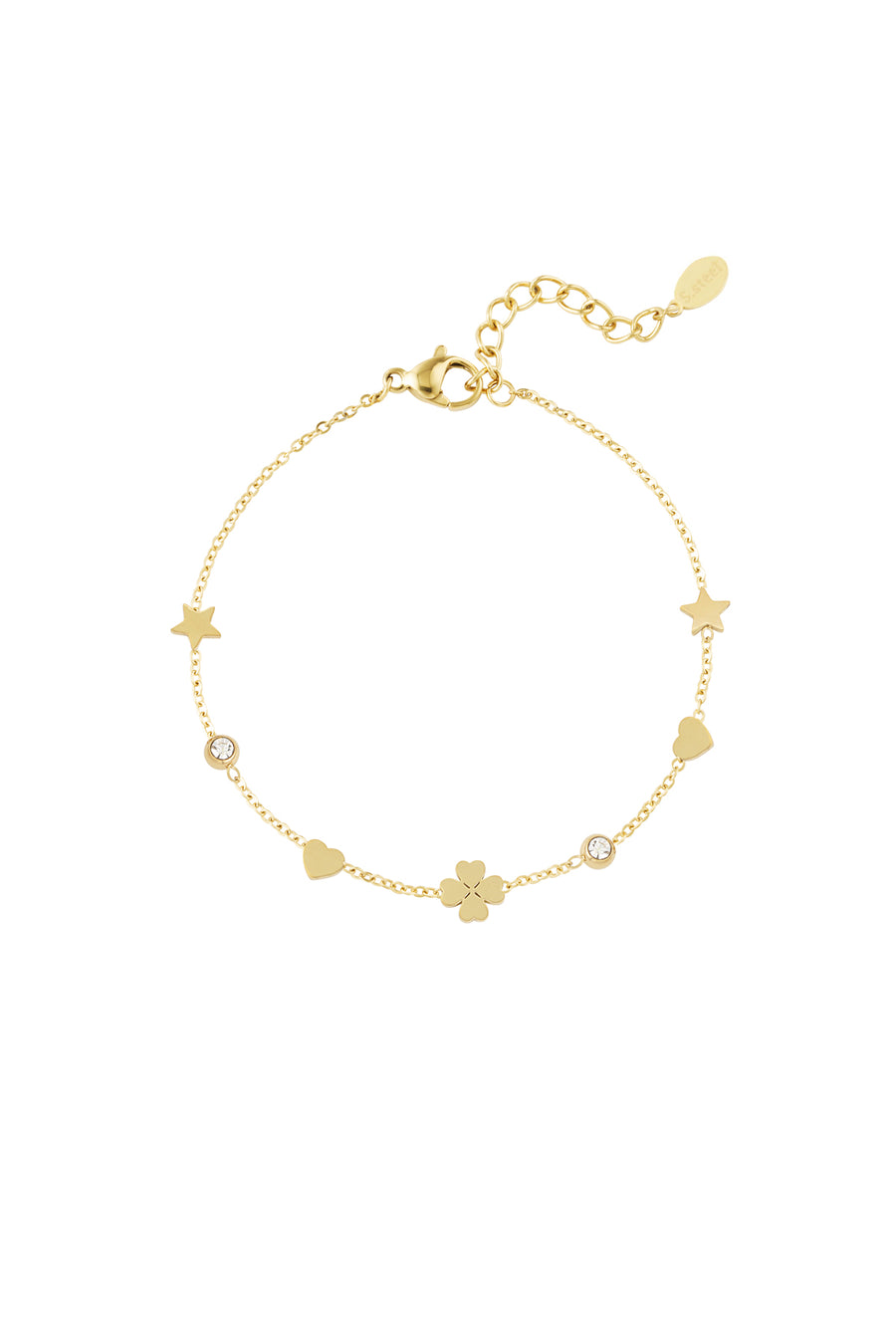Bracelet à breloques pour femme en acier inoxydable 304 – couleur or et couleur argent