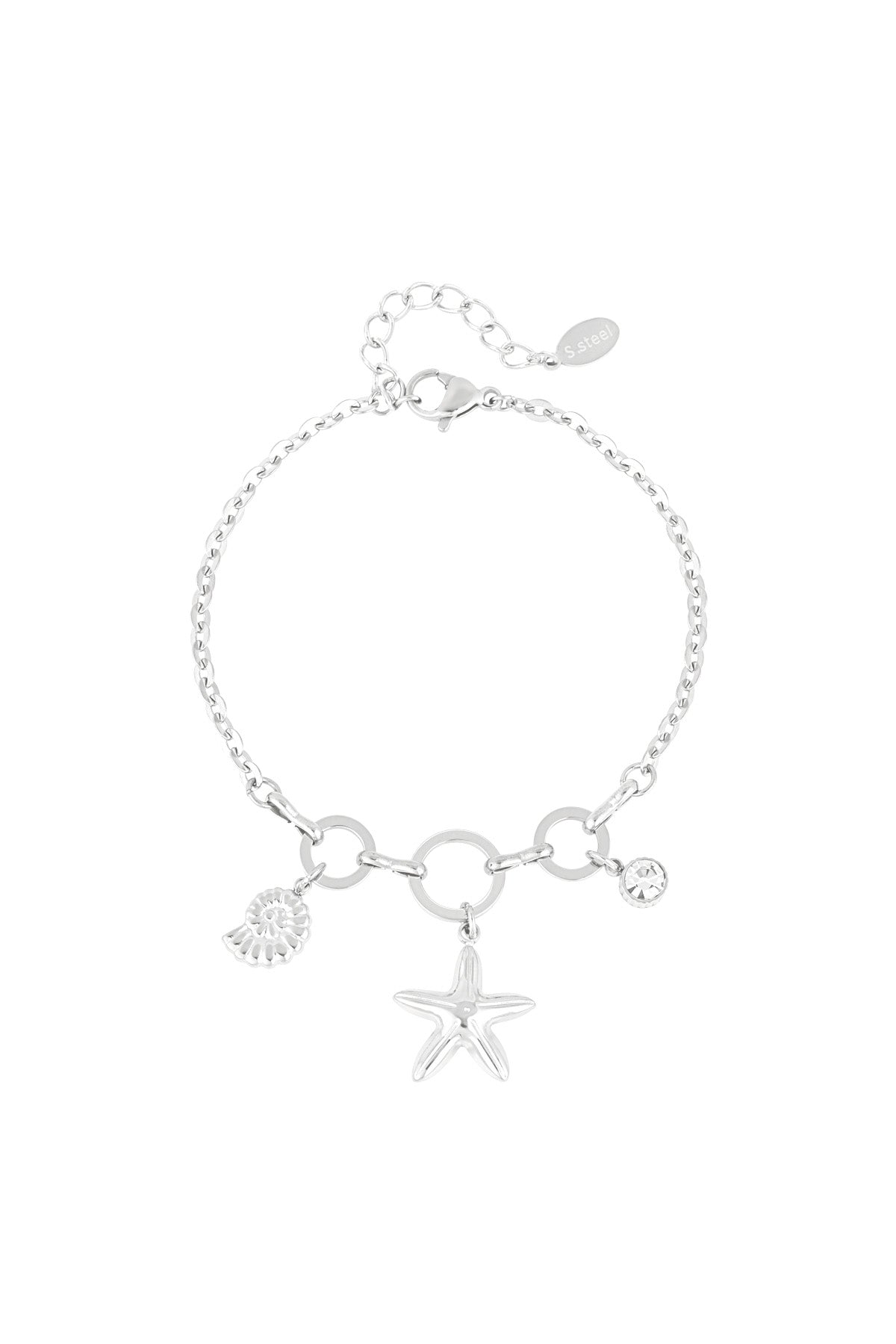 Women's Charm Bracelet Made of 304 Stainless Steel - Gold and Silver Tone