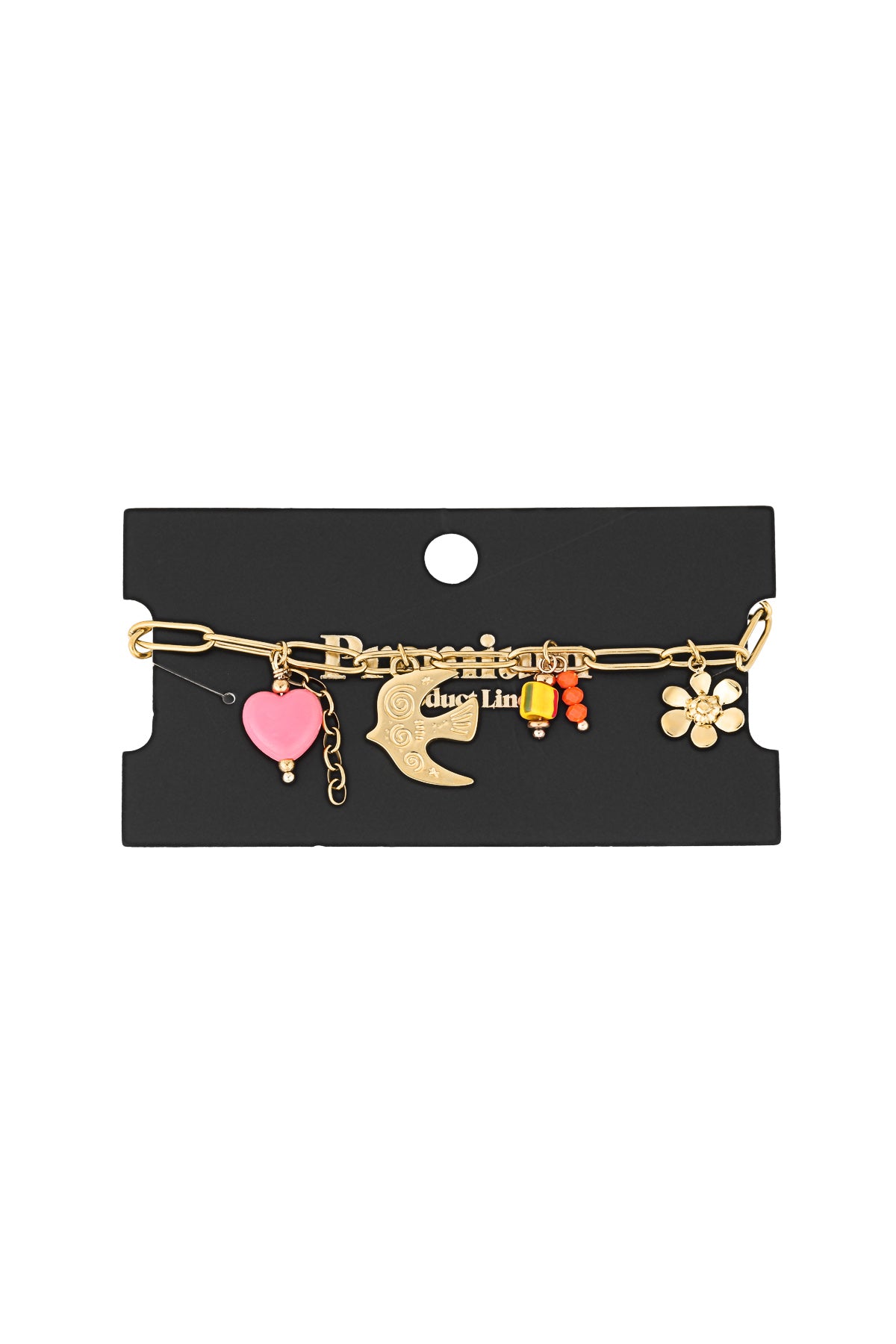 Bracelet à breloques pour femme en acier inoxydable 304 – couleur or – photo 3