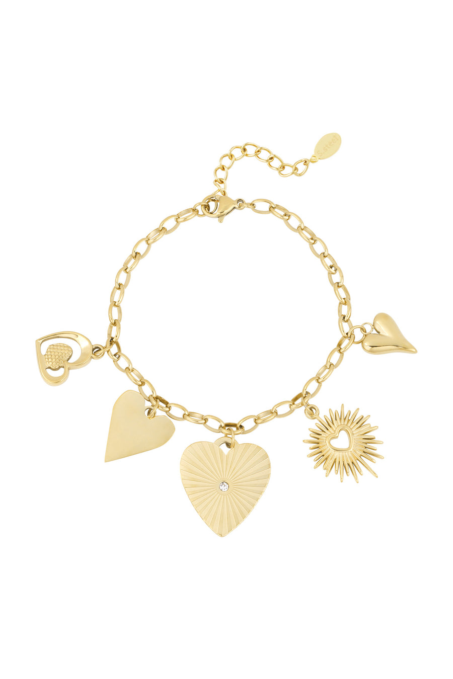 Bracelet à breloques pour femmes en acier inoxydable 304 – couleur or