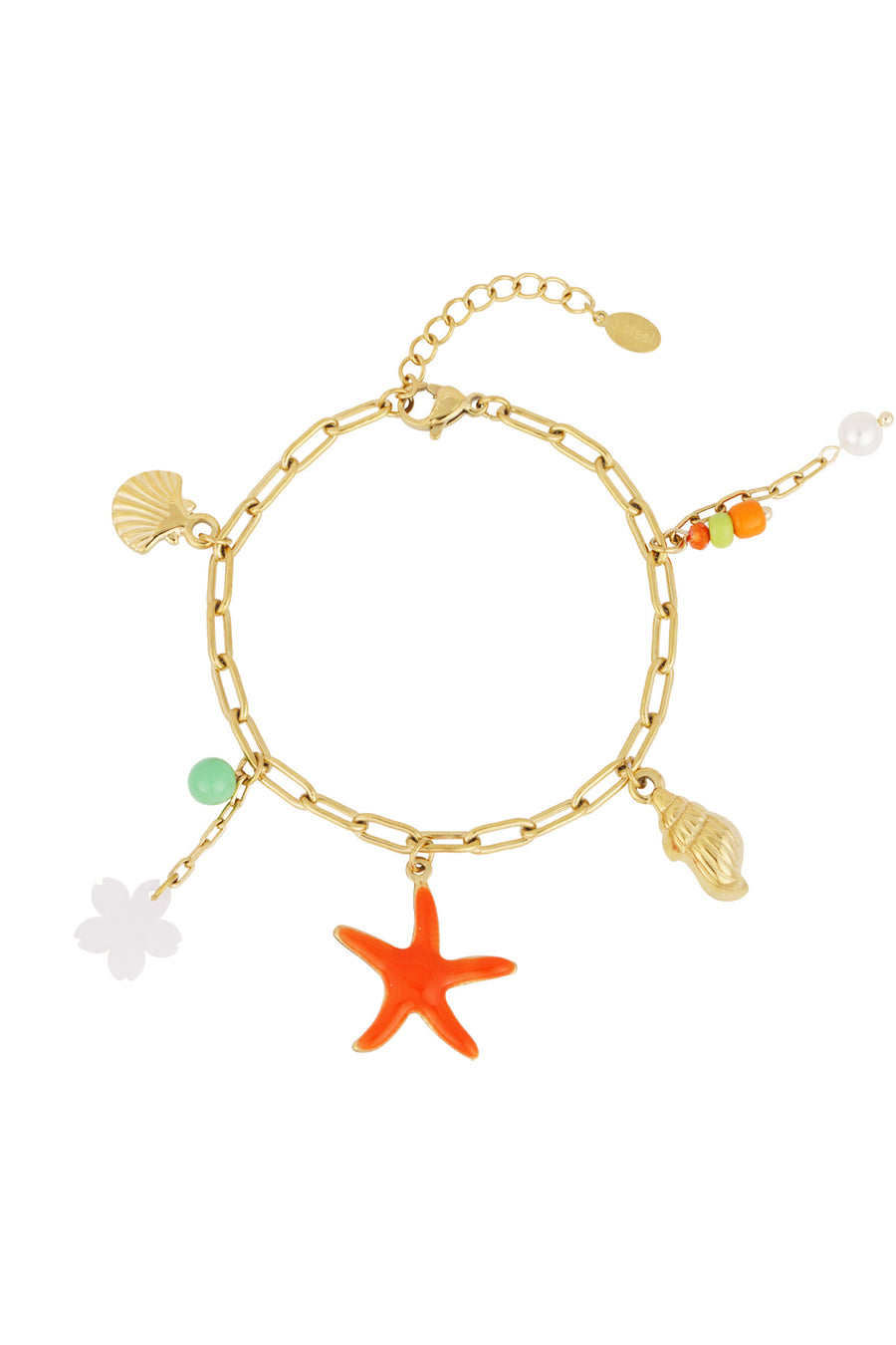 Bracelet à breloques pour femme en acier inoxydable 304 – couleur or