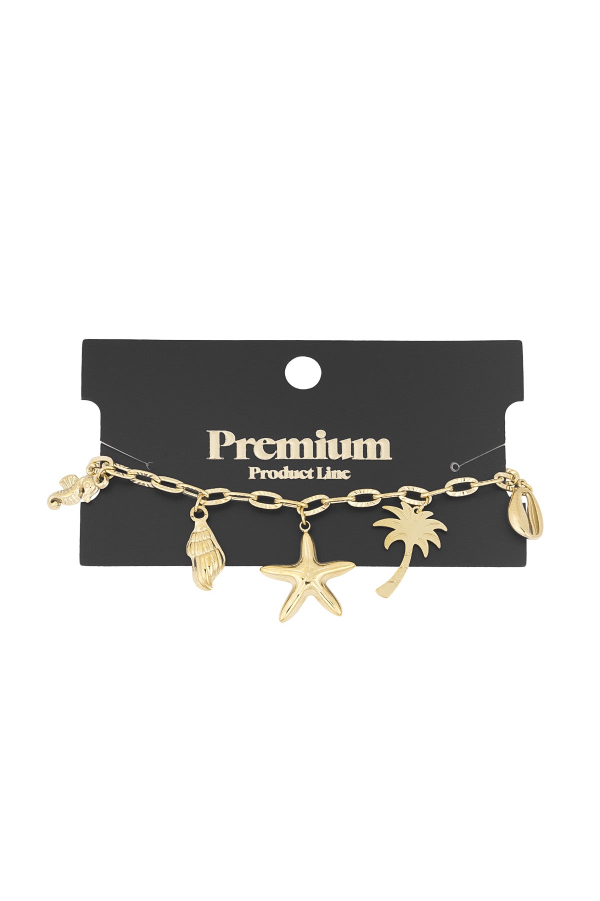 Charm bracelet for women made of 304 stainless steel – gold-colored and silver-colored – image 3