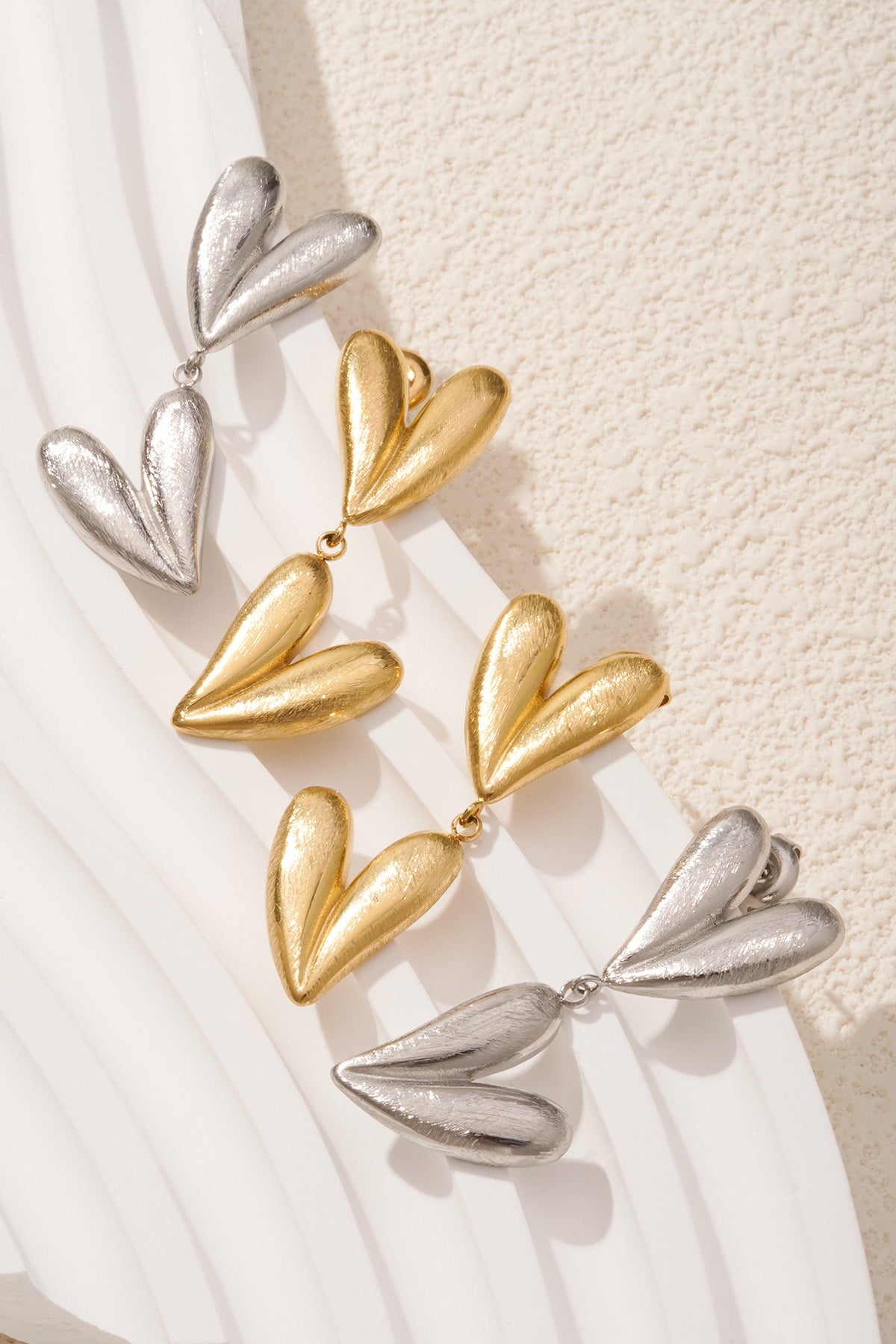 Dangle Earrings for Women in 304 Stainless Steel - Gold and Silver Tone – image 4